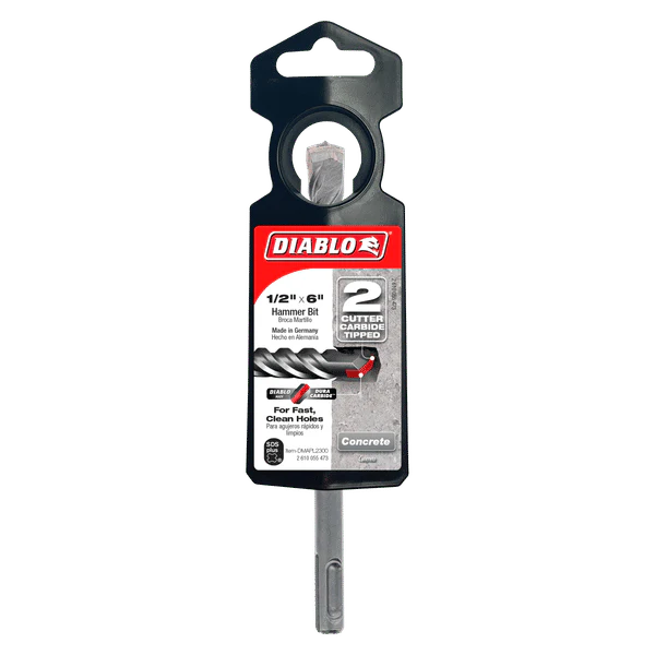 Diablo DMAPL2300 1/2" x 4" x 6" SDS-Plus 2-Cutter Carbide-Tipped Hammer Drill Bit - Image 2