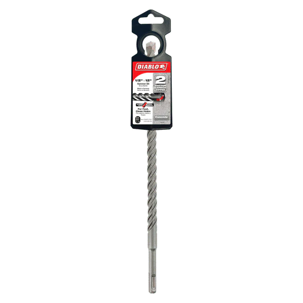 Diablo DMAPL2320 1/2" x 10" x 12" SDS-Plus 2-Cutter Carbide-Tipped Hammer Drill Bit - Image 2