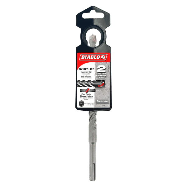 Diablo DMAPL2360 9/16" x 6" x 8" SDS-Plus 2-Cutter Carbide-Tipped Hammer Drill Bit - Image 2