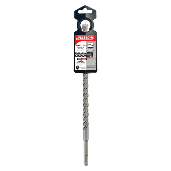 Diablo DMAPL2380 9/16" x 10" x 12" SDS-Plus 2-Cutter Carbide-Tipped Hammer Drill Bit - Image 2