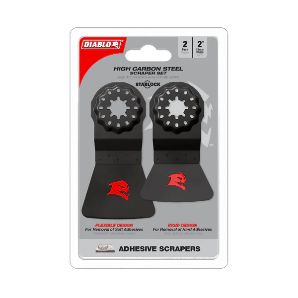 Diablo DOSSCRP2 Starlock High Carbon Steel Oscillating Scraper Set for Adhesive Removal - Image 2