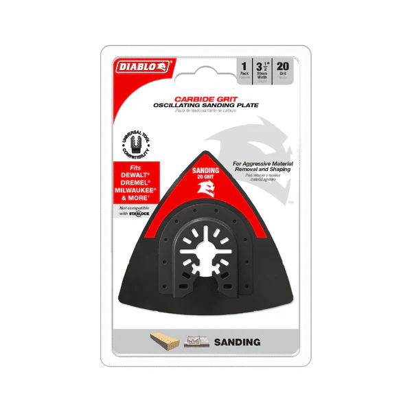 Diablo DOU20CGSP 3-1/2" 20-Grit Universal Fit Oscillating Sanding Plate - Image 2