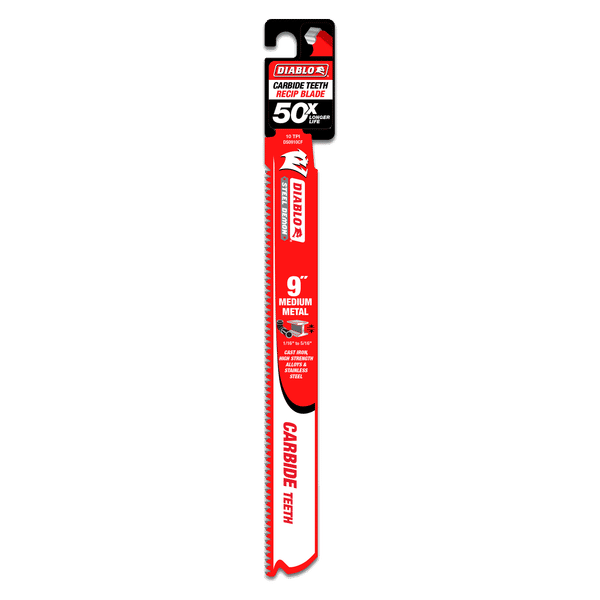 Diablo DS0910CF 9" Steel Demon Carbide Recip Blades for Medium Metal Cutting, 10 TPI - Image 2