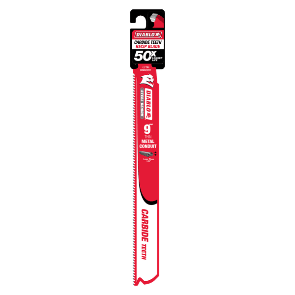 Diablo DS0912CF 9" Steel Demon Carbide Recip Blades for Medium Metal Cutting, 12 TPI - Image 2