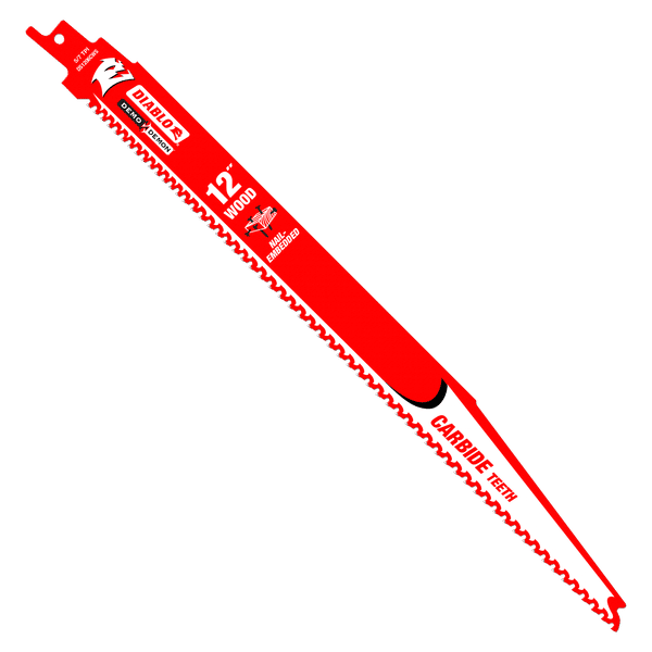Diablo DS1206CWS 12" Demo Demon Carbide Recip Blade for Nail-Embedded Wood, 5/7 TPI