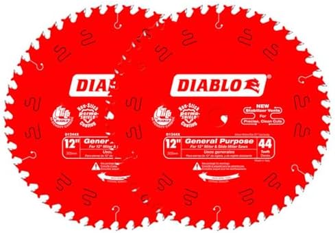 Diablo D124444VP General Purpose Carbide Circular Saw Blade with Perma-Shield Non-Stick Coating - 12" x 44-Tooth (Pack of 2) - Image 4