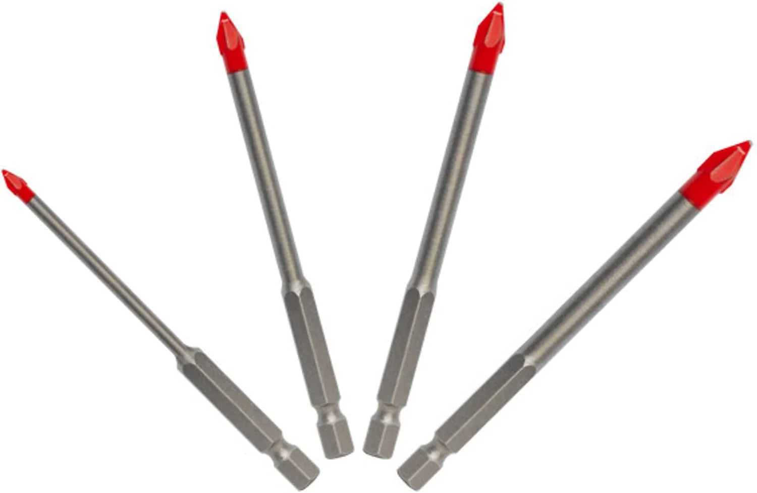 Diablo Hard Tile & Stone Carbide Tipped Drill Bit Set - Ideal for Hammer and Rotary Drills - Hex Shank, 3-1/2" Length, 5 Pieces Bits - DMANSP1070S - Image 2