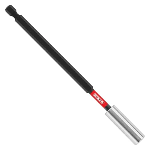 Diablo Magnetic Drive Bit Holder for Extending Drill Reach - Anti-Wobble Grip, Impact Strong Design, 1/4" Hex Shank, 6" Length, Bulk - DBH600B