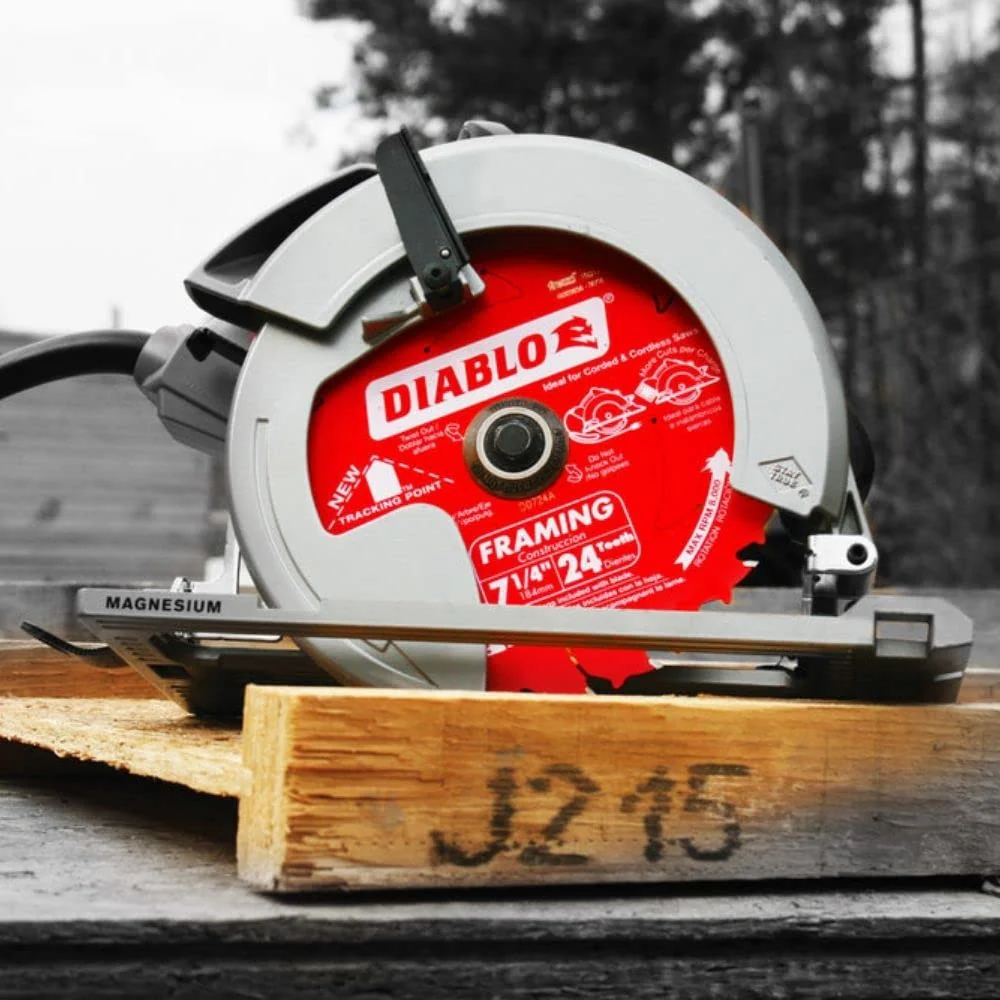 Diablo Tracking Point 7-1/4 in. 24-Tooth Circular Saw Blades – 2-Pack - Tico Carbide, Smooth Cutting, Low Vibration, Non-Stick Coating – D0724VPX - Image 4