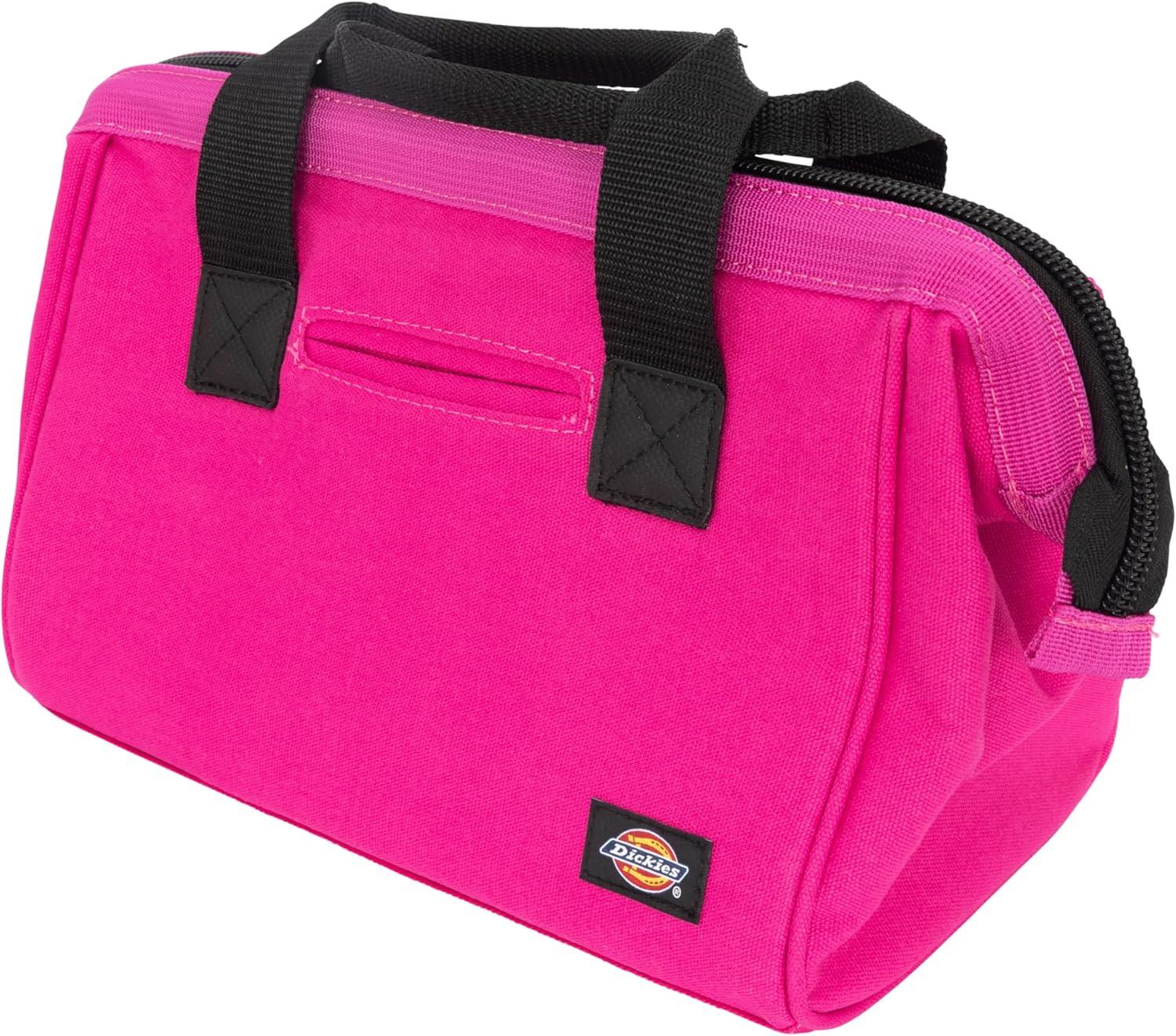 Dickies 57148 12-Inch Durable Canvas Work Bag for Painters, Carpenters, and Builders, Heavy-Duty Zipper, Reinforced Handles, Pink - Image 2