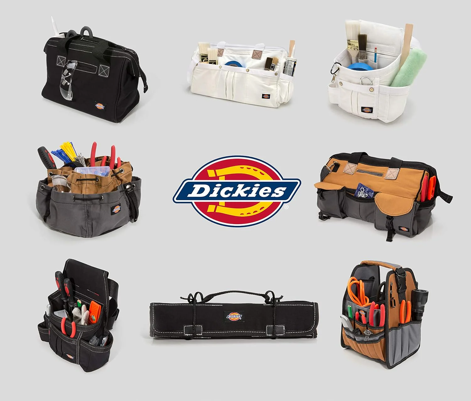 Dickies 57030 12-Inch Durable Canvas Work Bag for Painters, Carpenters, and Builders, Heavy-Duty Zipper, Reinforced Handles, Tan - Image 7