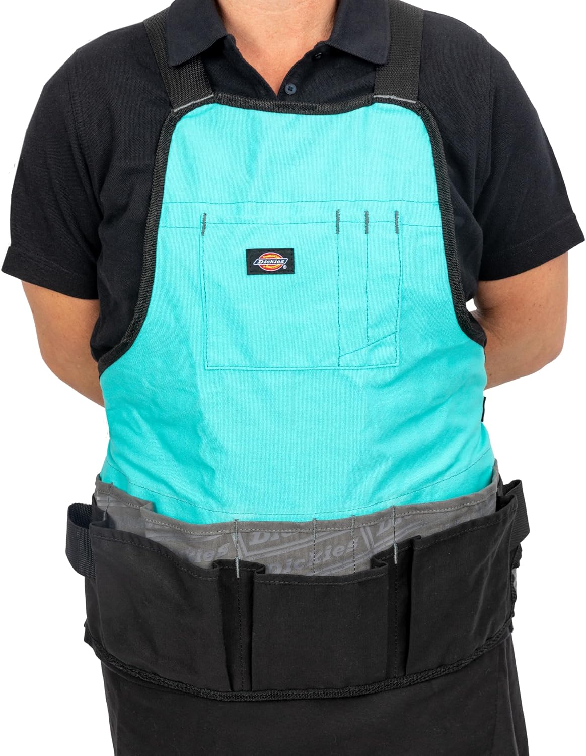 Dickies 57147 16-Pocket Workshop Bib Apron, Durable Canvas Construction, Reinforced Edges, Adjustable Belt, Teal - Image 3