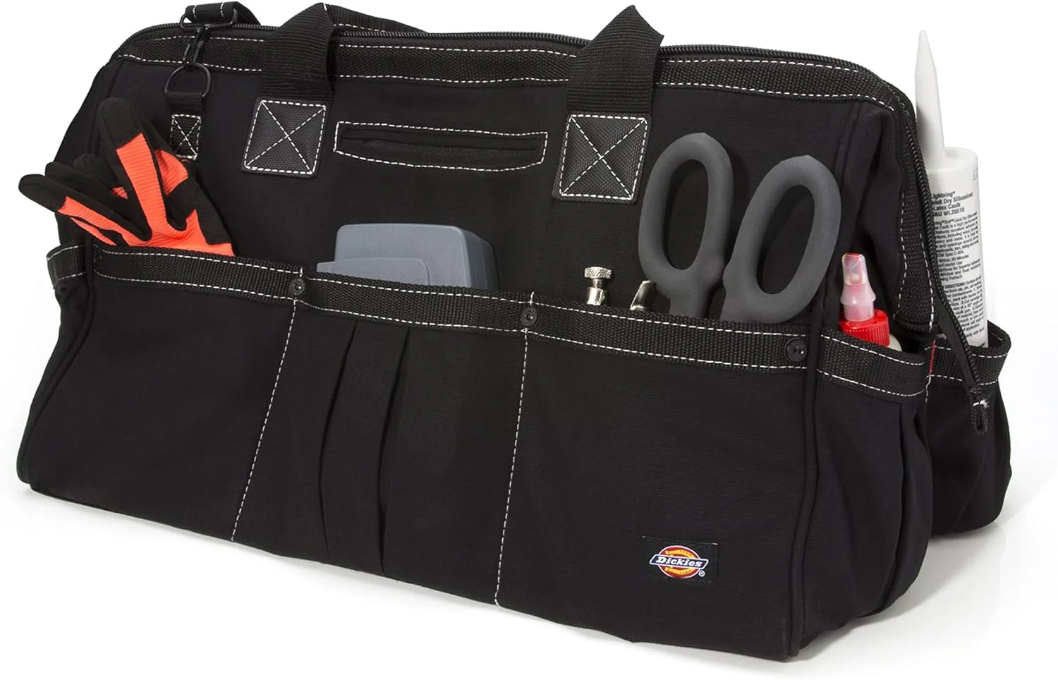 Dickies 57087 20-Inch Durable Canvas Work Bag for Painters, Carpenters, and Builders, Heavy-Duty Zipper, Reinforced Handles, Exterior Pockets, Shoulder Strap - Image 3