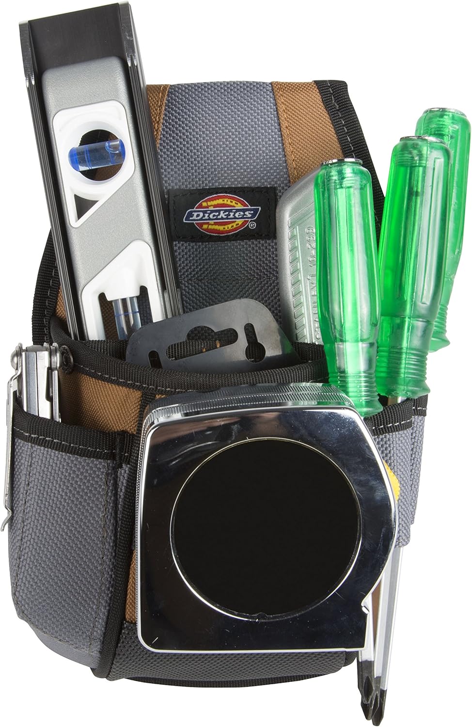 Dickies 57099 4-Pocket Rigid Tool Pouch with Tape Clip, Universal-fit Steel Clip for Tool Belt, Tunnel Loop (Case of 12) - Image 6