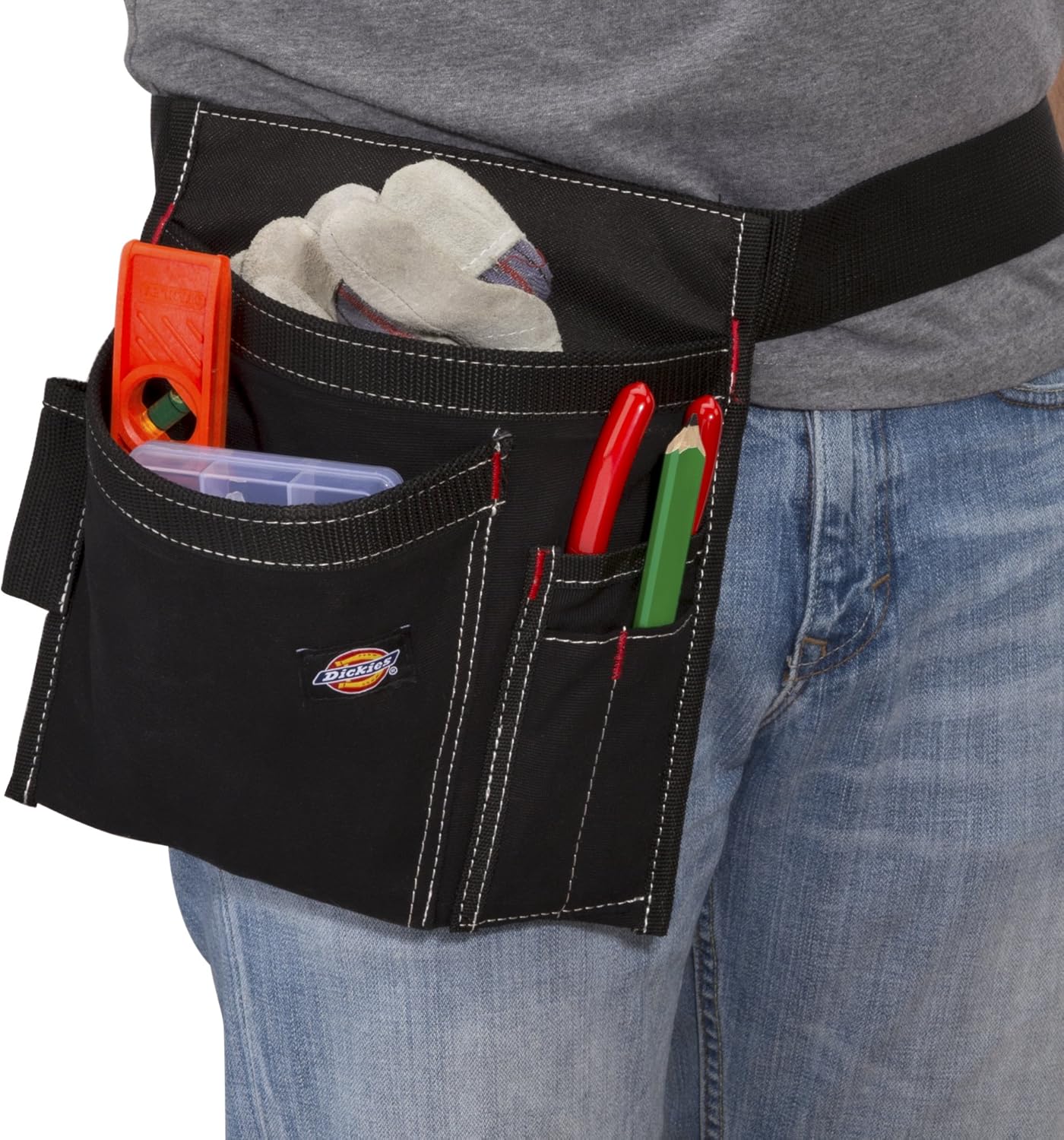 Dickies 57080 5-Pocket Single Side Tool Belt Pouch/Work Apron, Durable Canvas Construction, Adjustable Belt for Custom Fit - Image 4