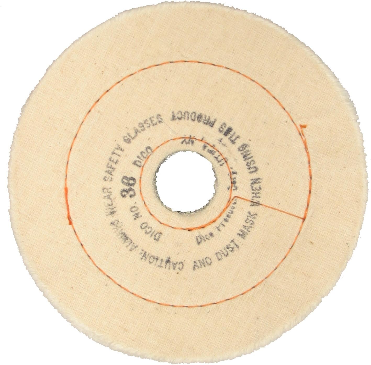 Dico 527-36-6 Cushion Sewn 6-Inch Diameter 1/2-Inch Thick Buffing Wheel - Image 2