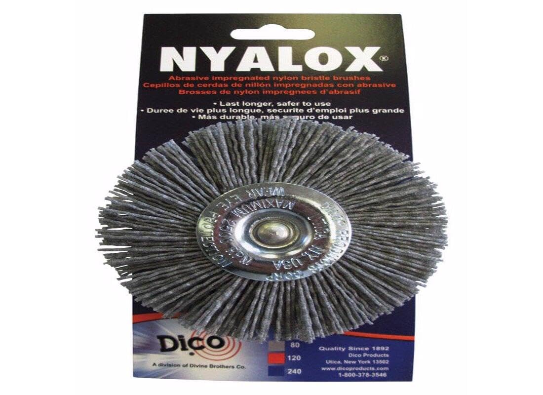 Dico 541-772-4 Nyalox Wheel Brush 4-Inch, Grey, 80 Grit