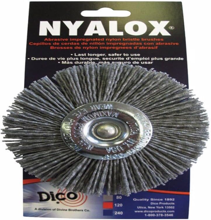Dico 541-772-4 Nyalox Wheel Brush 4-Inch, Grey, 80 Grit - Image 3