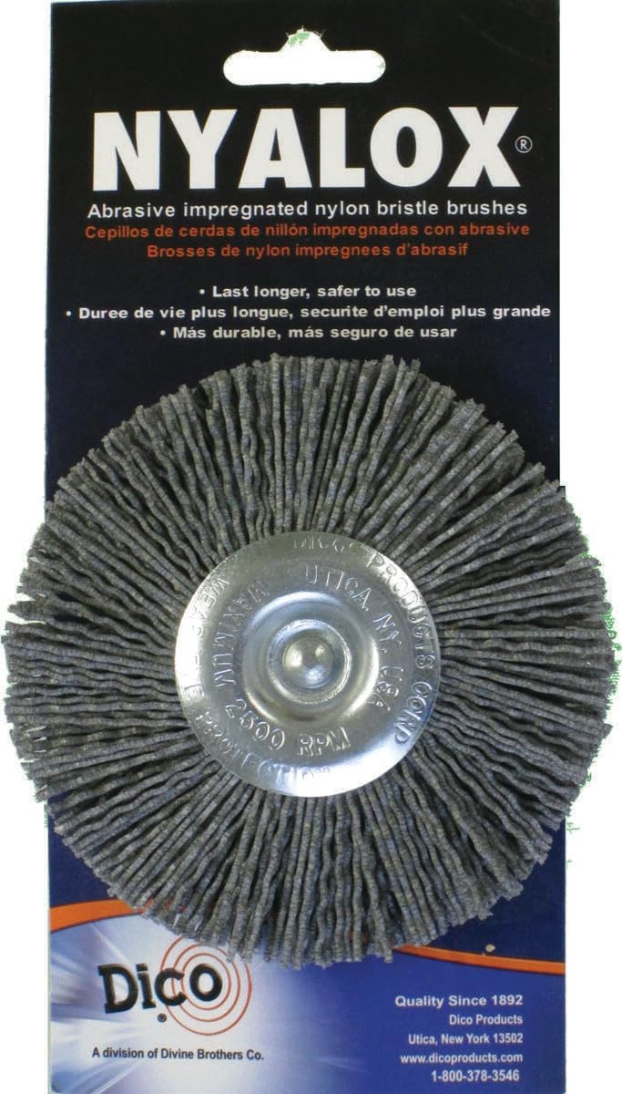 Dico 541-772-4 Nyalox Wheel Brush 4-Inch, Grey, 80 Grit - Image 4