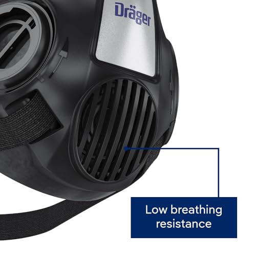 Dräger X-plore 3500 Respirator Mask Multi-Gas/P100 Combination Cartridge (OV/AG/HF/FM/CD/AM/MA/HS/P100) NIOSH-certified Half-Mask for Painting, Chemicals, Construction - Image 3