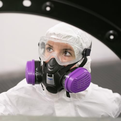 Dräger X-plore 3500 Respirator Mask Multi-Gas/P100 Combination Cartridge (OV/AG/HF/FM/CD/AM/MA/HS/P100) NIOSH-certified Half-Mask for Painting, Chemicals, Construction - Image 7