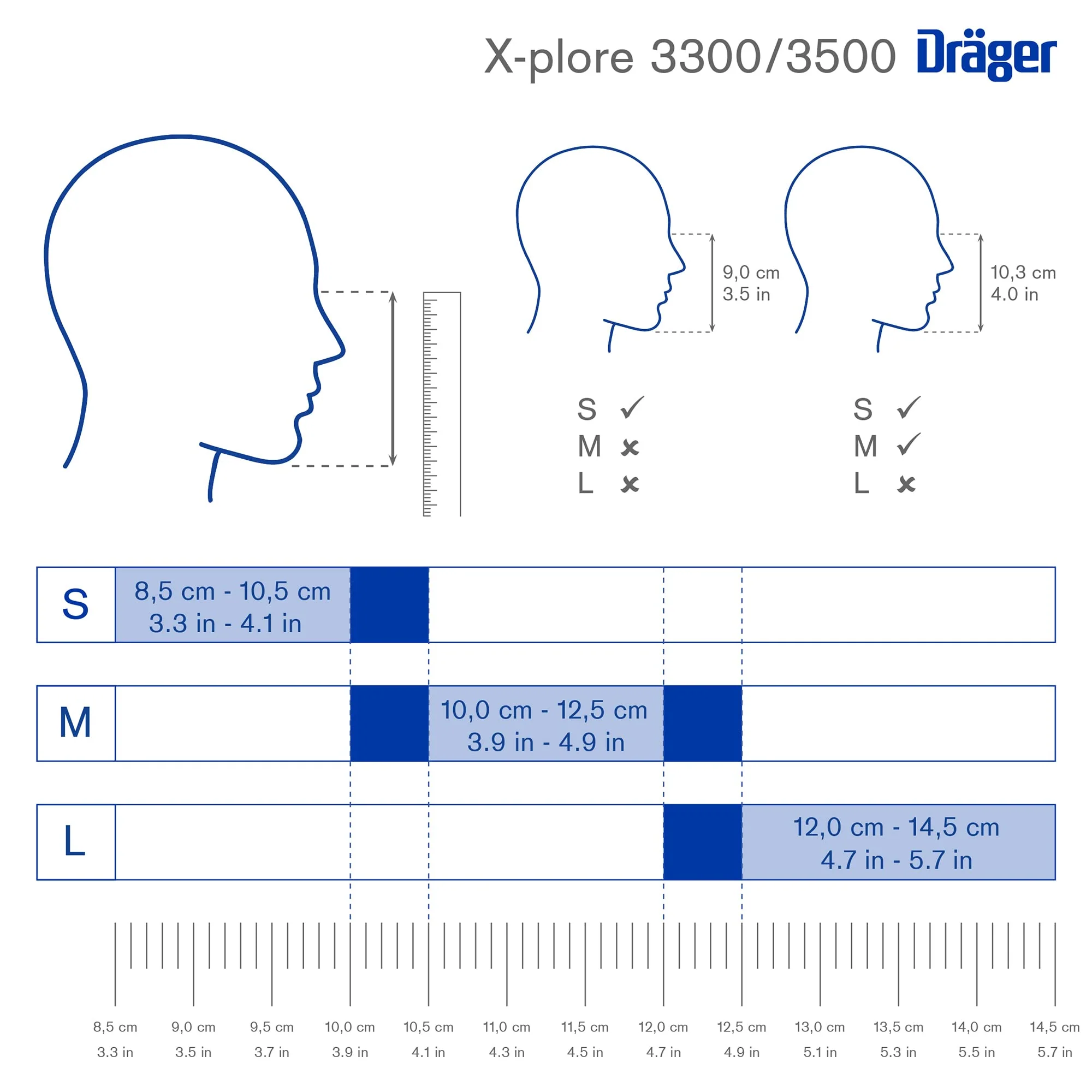 Dräger X-plore 3300 Half-Face Respirator Mask, Size L, NIOSH Approved - Image 7