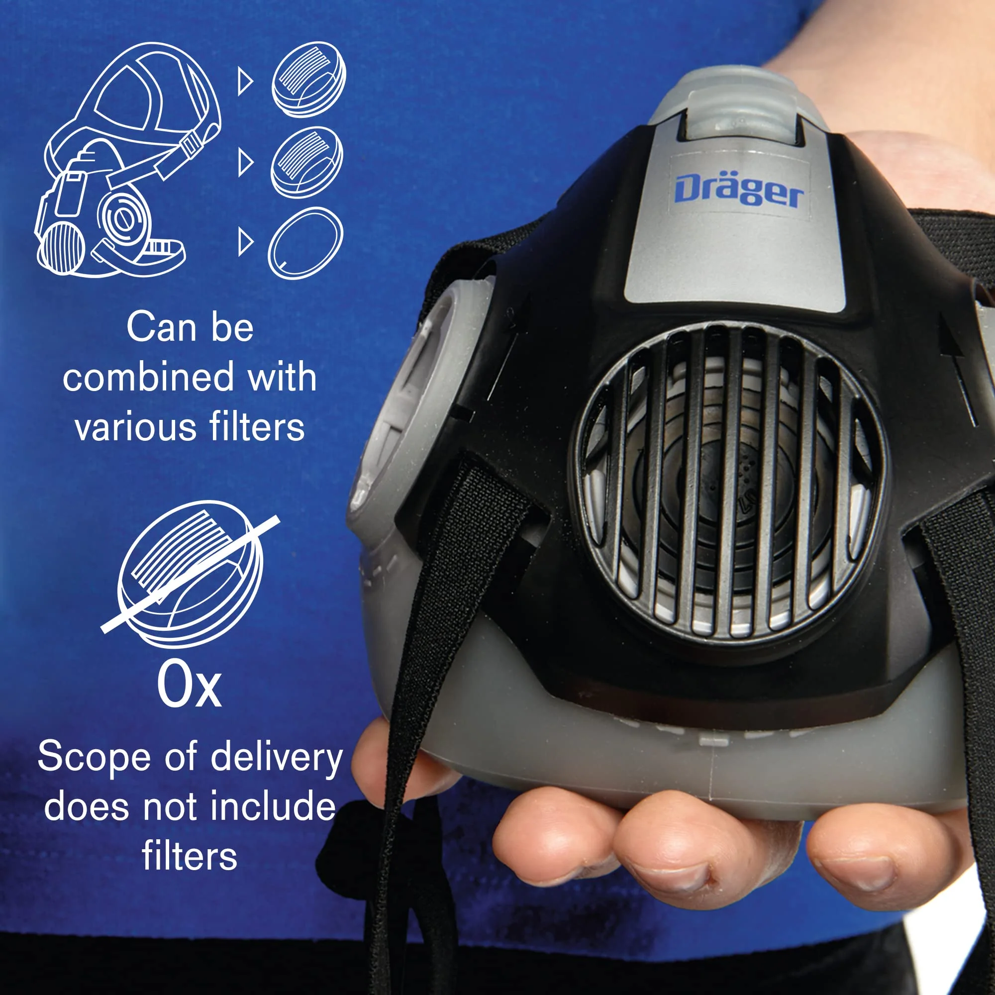 Dräger X-plore 3300 Half-Face Respirator Mask, Size L, NIOSH Approved - Image 8