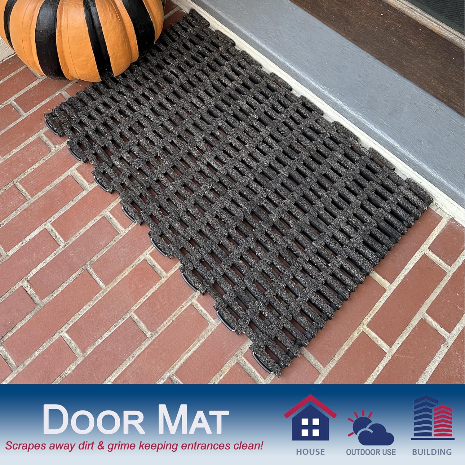 Durable Corporation 400S2030 Dura-Rug Recycled Fabric Tire-Link Outdoor Entrance Mat, 20" x 30" - Image 4