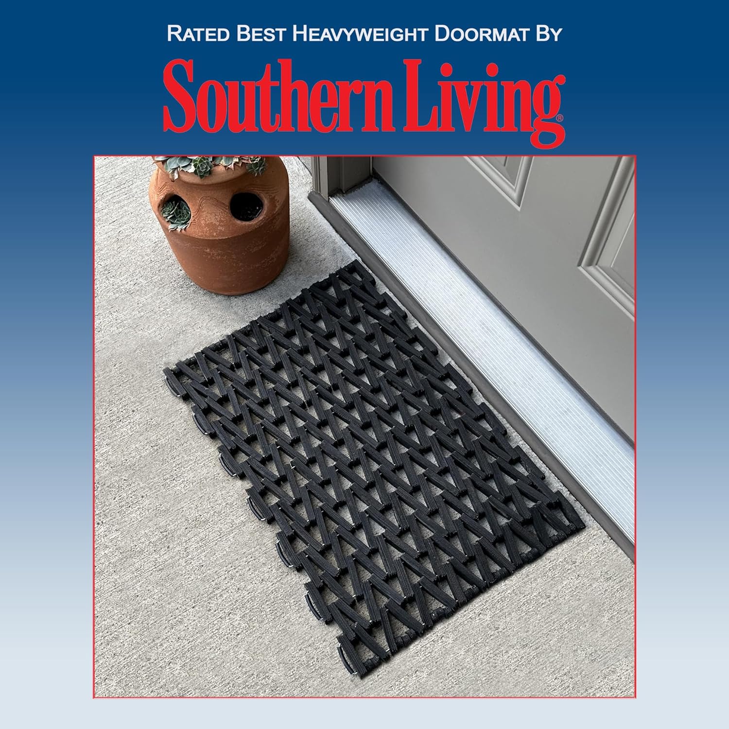 Durable Corporation - 400S2436 Dura-Rug Recycled Fabric Tire-Link Outdoor Entrance Mat, 24" x 36", Black - Image 6