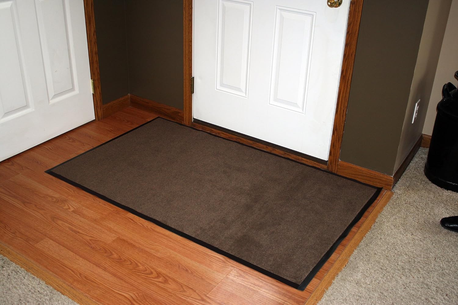 654S23BN Wipe-N-Walk Vinyl Backed Indoor Carpet Entrance Mat, 2' x 3', Brown Brown 2' x 3' 2' x 3' - Image 6
