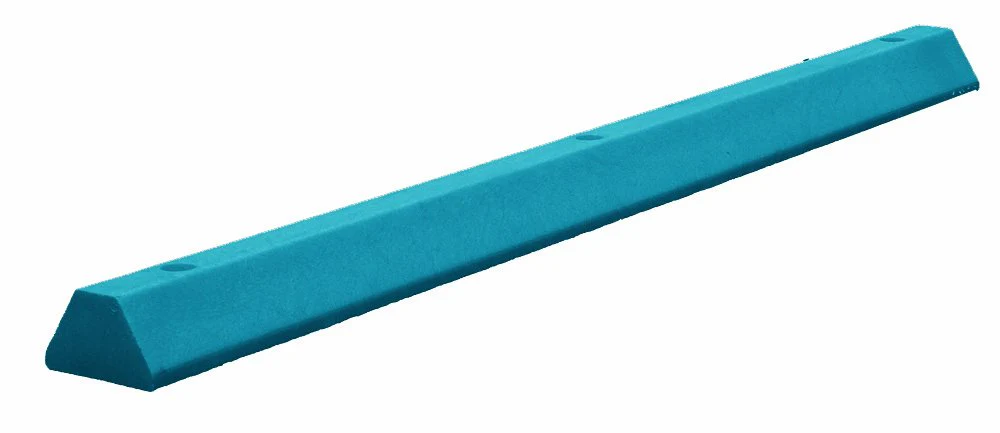 Durable Corporation Heavy-Duty Plastic Parking Block , 6 Length x 4" Width x 4" Height, Blue