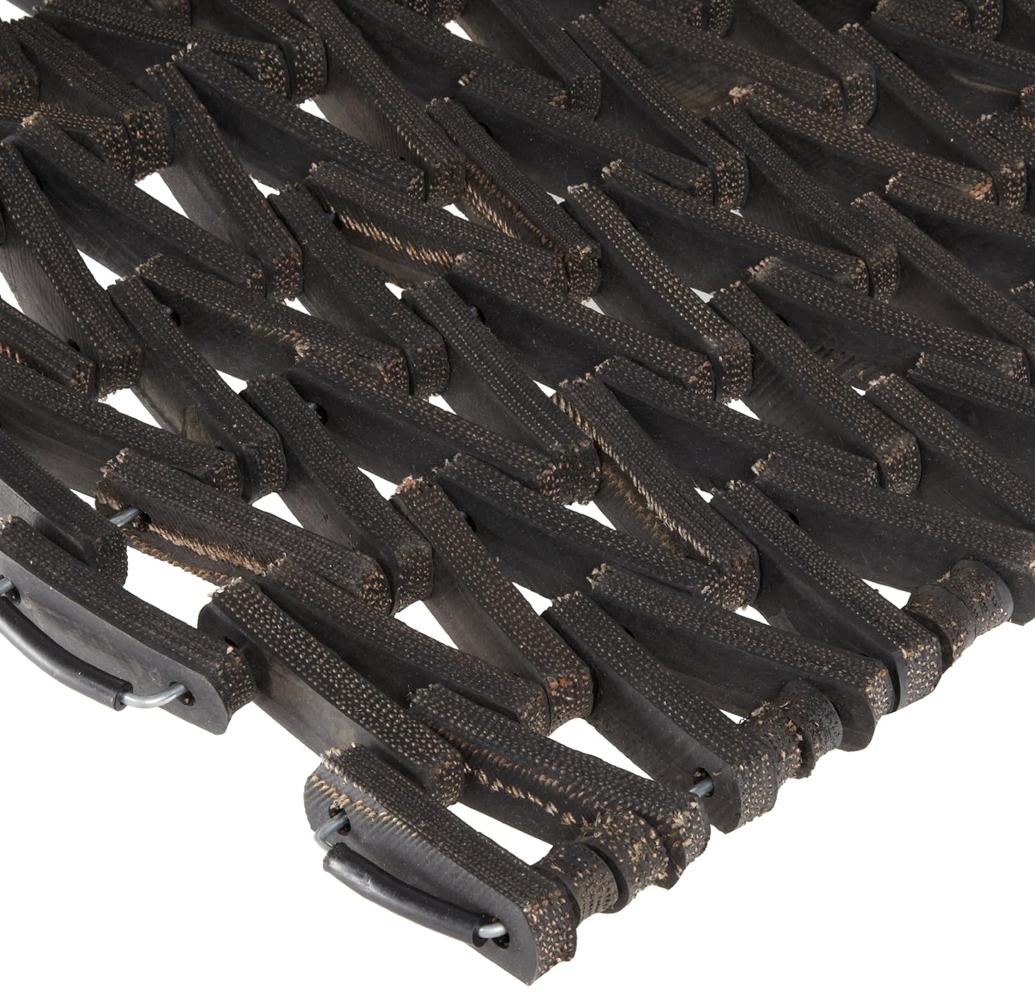 Durable Durite Recycled Tire-Link Outdoor Entrance Mat, Herringbone Weave, 14" x 22", Black - Image 2