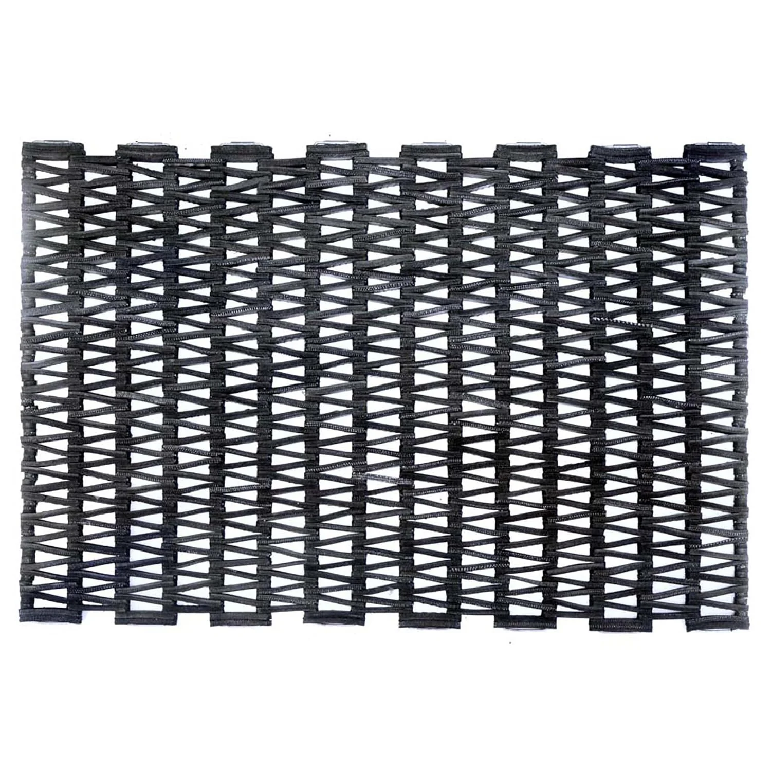Durable Durite Recycled Tire-Link Outdoor Entrance Mat, Herringbone Weave, 17" x 25", Black - Image 3