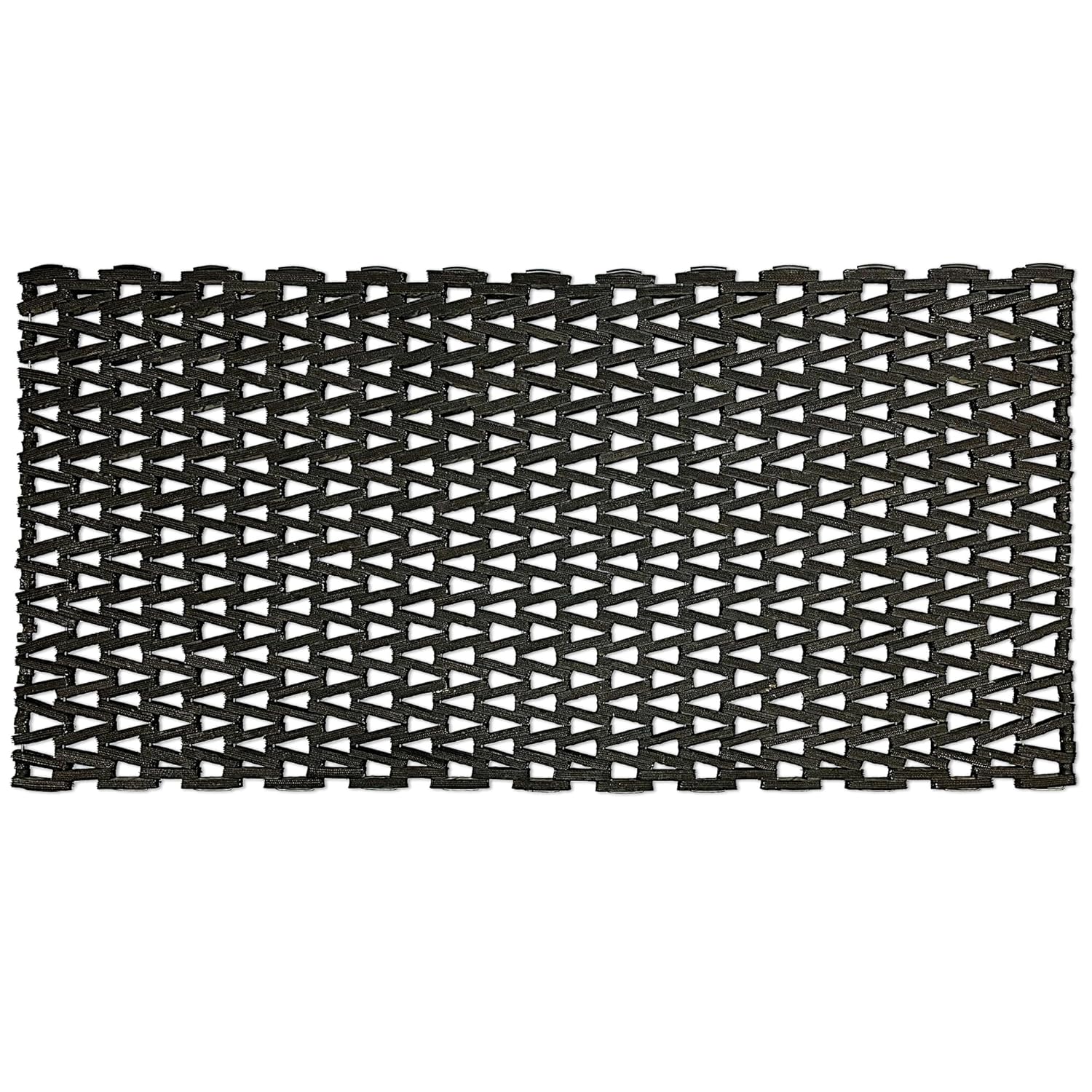 Durable Durite Recycled Tire-Link Outdoor Entrance Mat, Herringbone Weave, 24" x 48", Black 2' x 4' (Rectangular) - Image 3