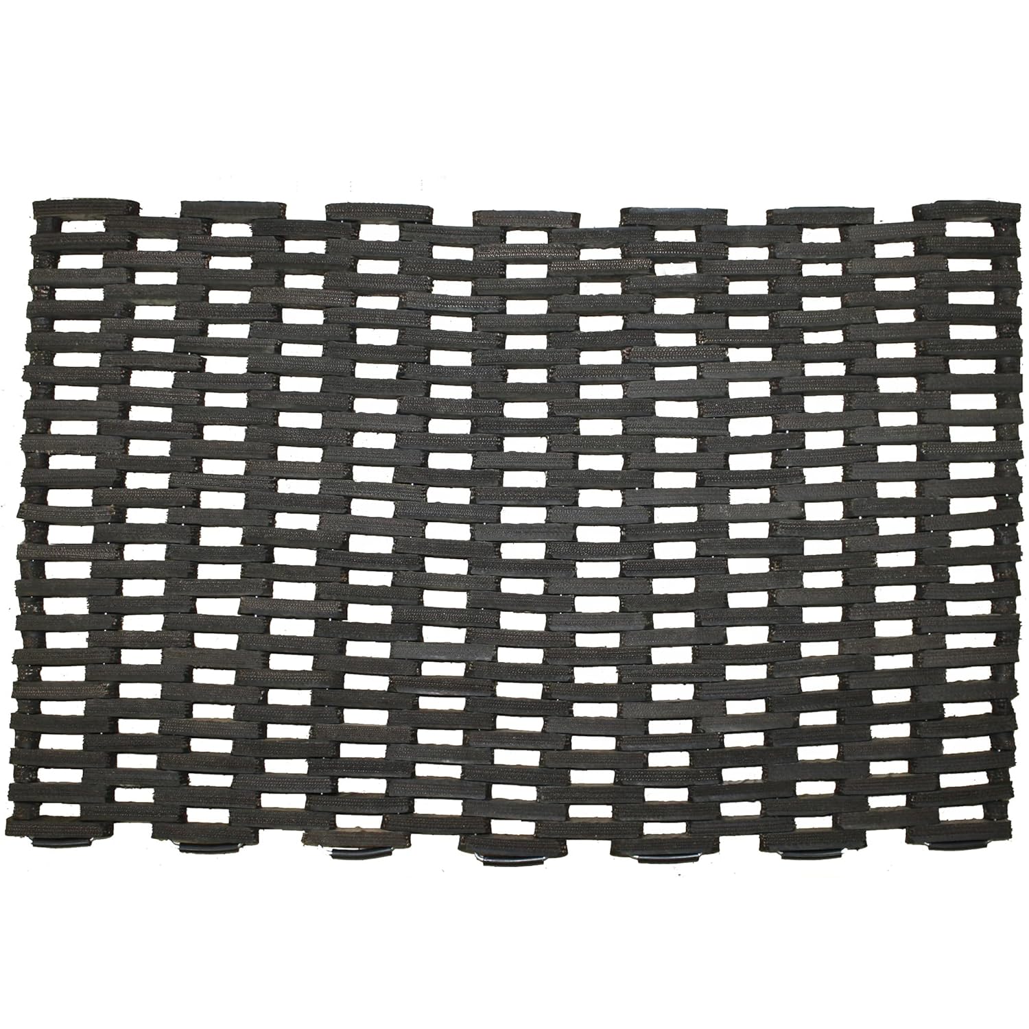 Durable Durite Recycled Tire-Link Outdoor Entrance Mat, Straight Weave, 20" x 30", Black - Image 3