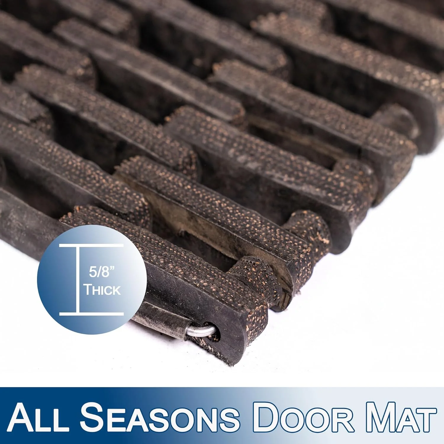 Durable Durite Recycled Tire-Link Outdoor Entrance Mat, Straight Weave, 20" x 30", Black - Image 5