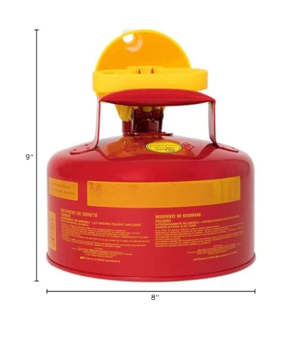 Eagle 1 Gallon Type I Red Safety Gas Can for Gasoline with Flame Arrester, Self-Closing Lid, and F-15 Funnel, Made in the USA, Galvanized Steel Flammable Storage Can, UI10FS - Image 8