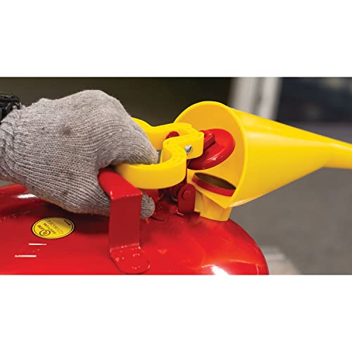 Eagle 1 Gallon Type I Yellow Safety Gas Can for Diesel with Flame Arrester, Self-Closing Lid, and F-15 Funnel, Made in the USA, Galvanized Steel Flammable Storage Can, UI10FSY - Image 4