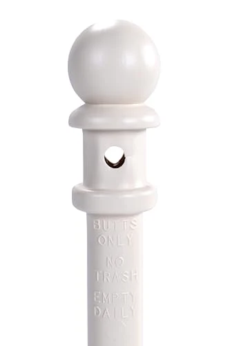 Eagle 1202BEI Galvanized Steel Poly Tube Cigarette Butt Receptacle, 2 gallon Capacity, 35" Height, 11" Diameter, Beige - Image 6