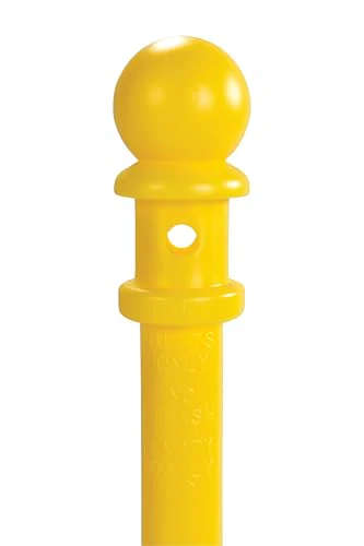 Eagle 1205 Galvanized Steel Poly Tube Cigarette Butt Receptacle, 5 Gallon Capacity, 40" Height, 12" Diameter, Yellow - Image 6