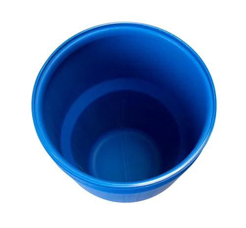 Eagle 14 Gallon Plastic Drum with Lid, Metal Lever-Lock, 26.5"x15", Open Head Lab Pack Drum Made of Durable, Lightweight HDPE, Withstands Weather and Chemicals, Made in USA, Blue, 1610MB - Image 5