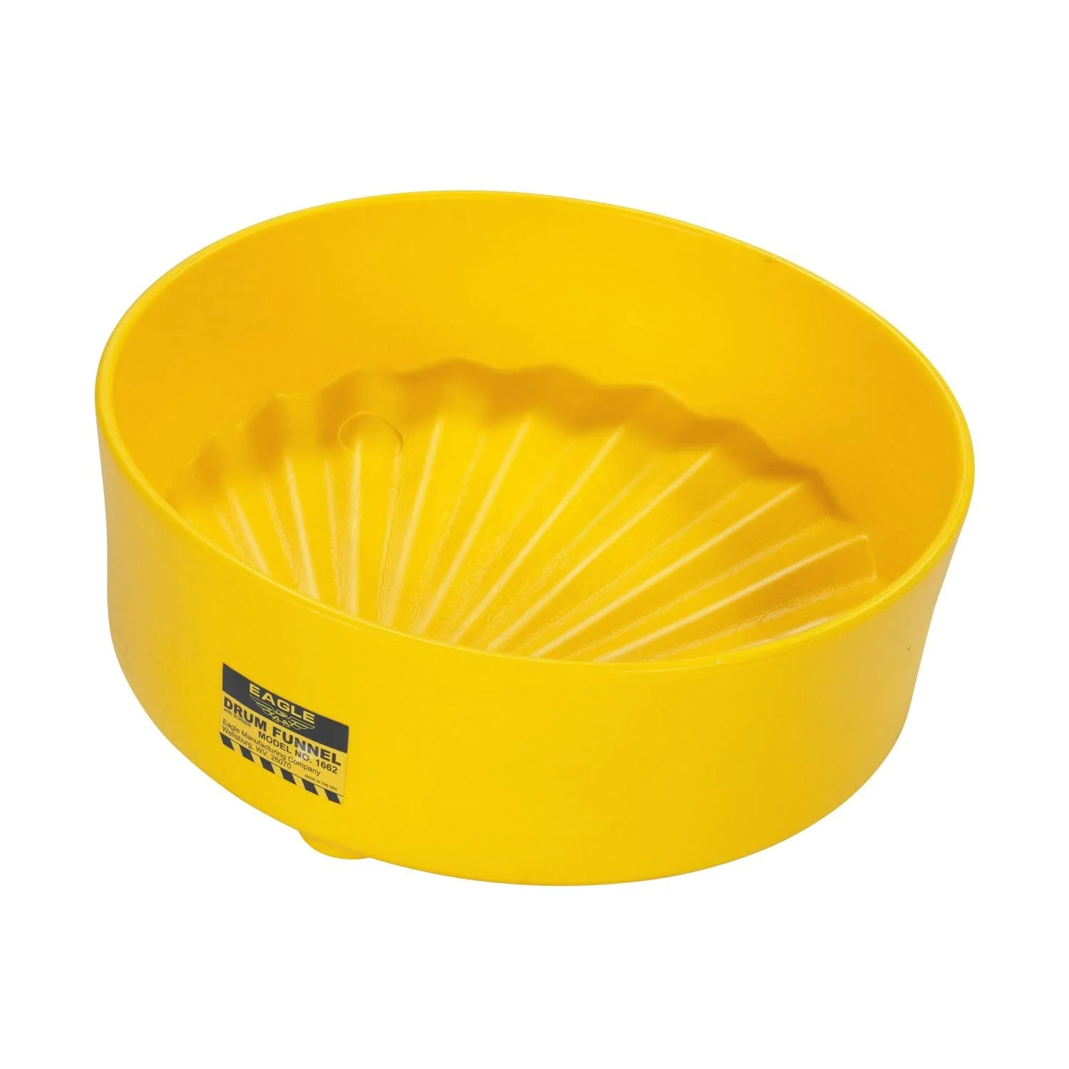 Eagle 1662 Drum Funnel with Brass Screen, 18" Diameter x 7" Height, Yellow - Image 2