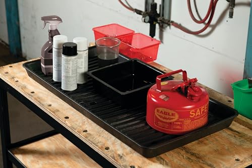 Eagle 1677BLK Containment Utility Tray, 36" Length x 18" Width x 2" Height, Black - Image 2