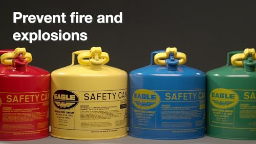 Eagle 2.5 Gallon Type I Green Safety Gas Can for Oil and Other Combustibles with Flame Arrester and Self-Closing Lid, Made in the USA, Galvanized Steel Flammable Storage Can, UI25SG - Image 4