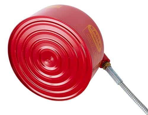 Eagle 2.5 Gallon Type II Red Safety Gas Can for Gasoline with Flame Arrester, Self-Closing Lid, and 12" x 5/8" Flexible Metal Hose, Made in the USA, Galvanized Steel Flammable Storage Can, U226SX5 - Image 4