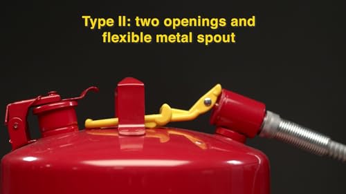 Eagle 2.5 Gallon Type II Red Safety Gas Can for Gasoline with Flame Arrester, Self-Closing Lid, and 12" x 5/8" Flexible Metal Hose, Made in the USA, Galvanized Steel Flammable Storage Can, U226SX5 - Image 5