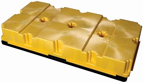 Eagle 2 Drum Spill Platform with Forklift Pockets, 26.25"x51"x6.5", 30 Gallon Sump, 5,000 lbs. Load Capacity Containment Tray, Made in USA, Yellow, 1632 - Image 4