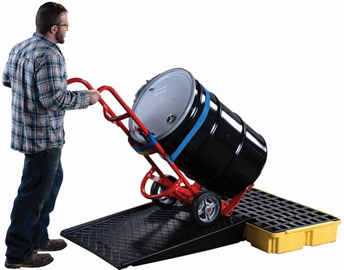 Eagle 2 Drum Spill Platform with Forklift Pockets, 26.25"x51"x6.5", 30 Gallon Sump, 5,000 lbs. Load Capacity Containment Tray, Made in USA, Yellow, 1632 - Image 6