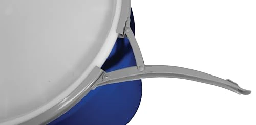 Eagle 30 Gallon Plastic Drum with Lid, Metal Lever-Lock, 28.5"x21.1", Open Head Lab Pack Drum Made of Durable, Lightweight HDPE, Withstands Weather and Chemicals, Made in USA, Blue, 1601MB - Image 3