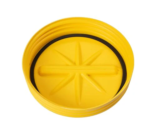 Eagle 30 Gallon Plastic Drum with Lid, Screw-On Lid, 28.3"x22.5", Lab Pack Drum Made of Durable, Lightweight HDPE, Withstands Weather and Chemicals, Made in USA, Yellow, 1600SL - Image 3
